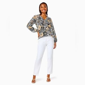 Lilly Pulitzer Alaura Pull On Elastic Waist Pants -Coconut size M